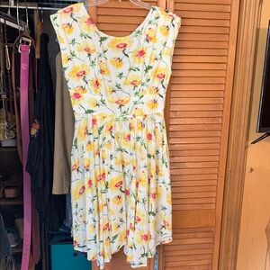 Anthropologie cotton floral dress